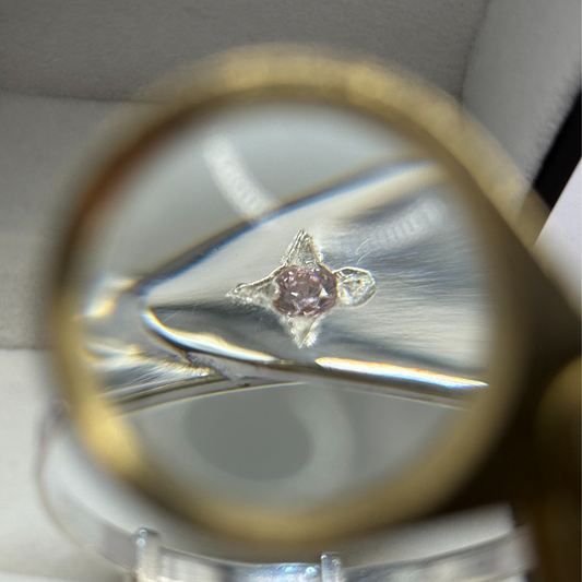 PINK CZ DIAMOND OVAL BABY BANGLE Oppulence