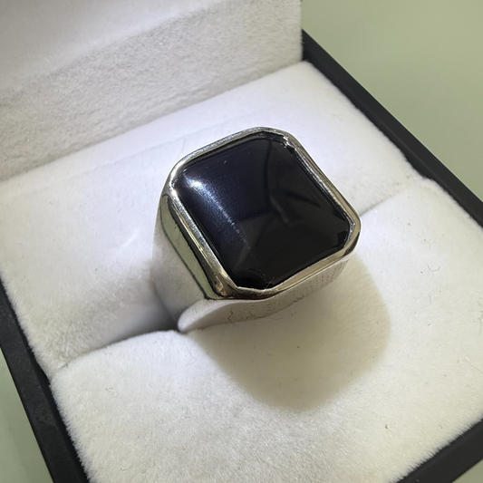 BLACK OPAL SILVER RING Oppulence