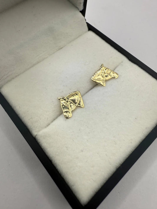 9CT HORSE HEAD EARRINGS Oppulence