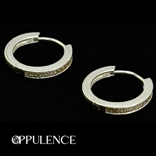SILVER HINGED CHANNEL 20MM HOOP EARRING Oppulence