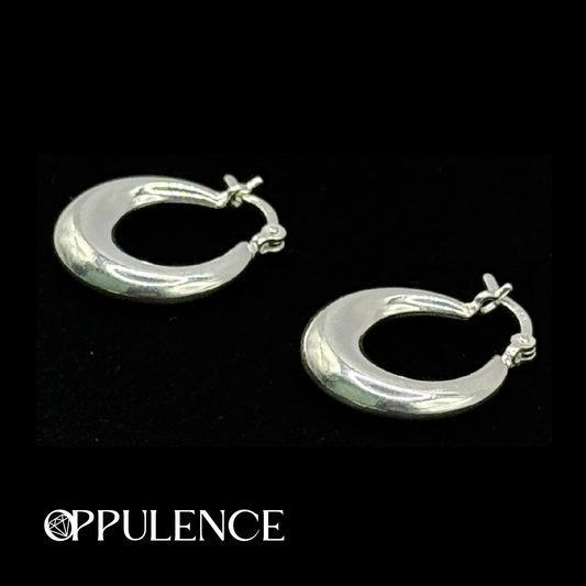 SILVER CREOLE HOOP EARRINGS Oppulence