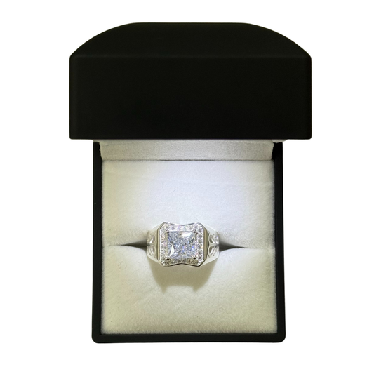 SQUARE CUT DIAMOND PRINCESS CZ RING Oppulence