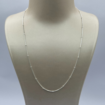 SILVER SNAKE 16" 1MM NECKLACE Oppulence