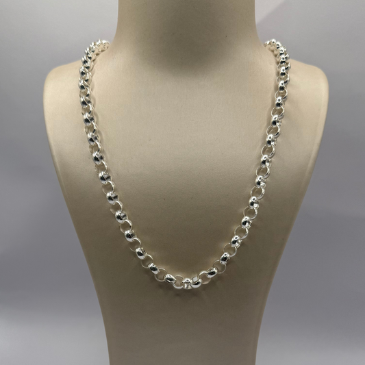 SILVER BELCHER NECKLACE 19" 6MM Oppulence