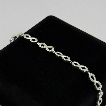 INFINITY LOOP CZ DIAMOND BRACELET Oppulence