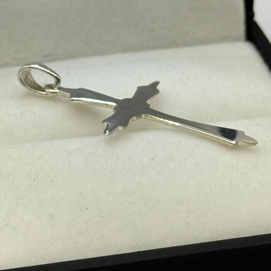 SILVER FANCY CROSS 33MM PENDANT Oppulence