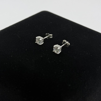 CZ DIAMOND CLAW EARRINGS Oppulence