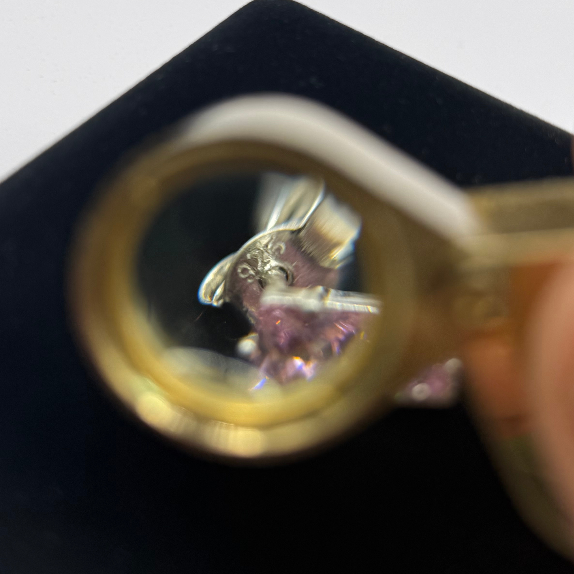 PINK CZ DIAMOND SQUARE DZ EARRINGS Oppulence