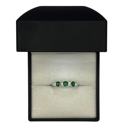 GREEN BAND CZ DIAMOND RING Oppulence