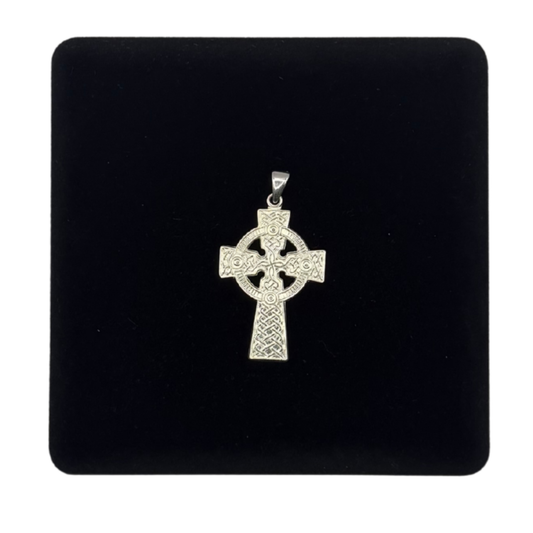 SILVER CELTIC CROSS LARGE HVY PENDANT Oppulence
