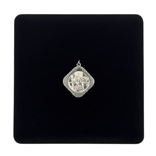 SILVER SQUARE REVERSIBLE PENDANT Oppulence