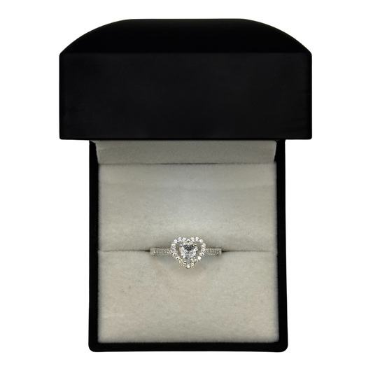 CZ HEART CRUSTED RING Oppulence