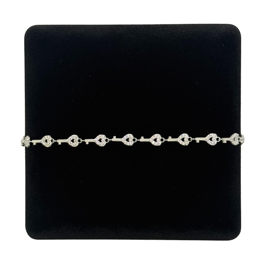 CZ KEY TO MY HEART BRACELET Oppulence