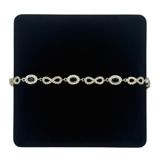 CZ INFINITY OVAL LINK BRACELET Oppulence