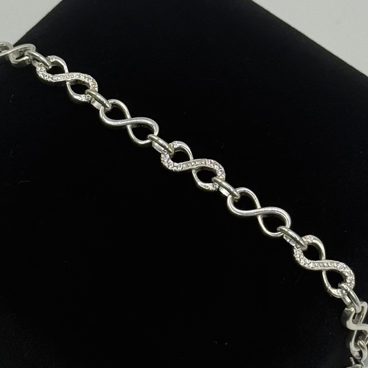 CZ INFINITY LINK BRACELET Oppulence