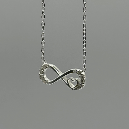 CZ INFINITY HEART NECKLACE Oppulence