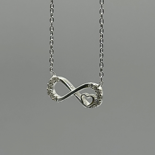 CZ INFINITY HEART NECKLACE Oppulence