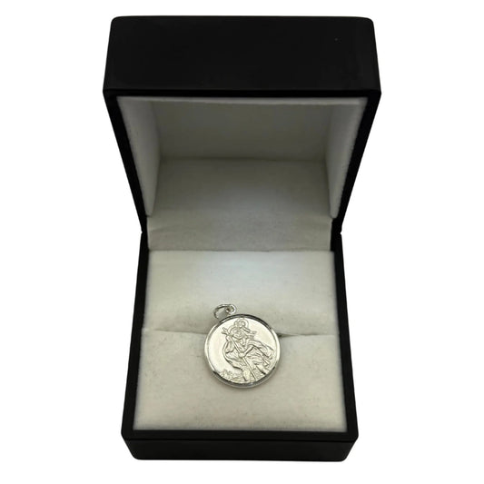 SILVER ST.CHRIS OVAL 20MM PENDANT Oppulence