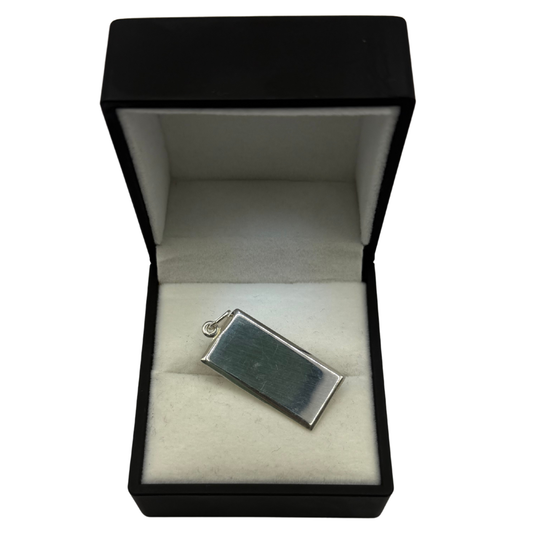 SILVER 15x30 PLAIN INGOT PENDANT Oppulence