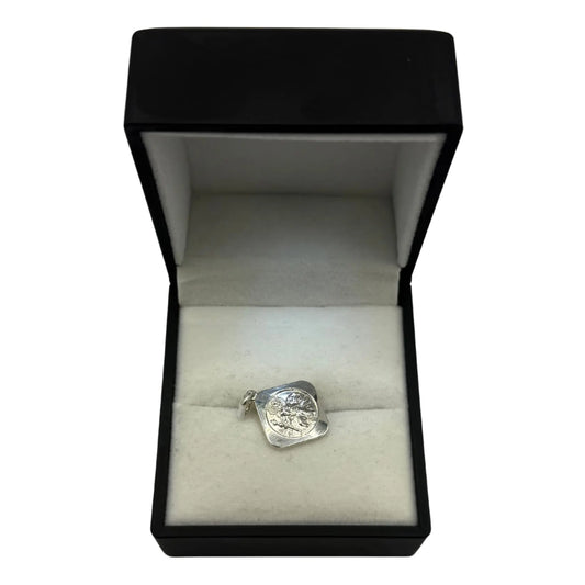SILVER ST.CHRIS RHOMBUS PENDANT - Oppulence