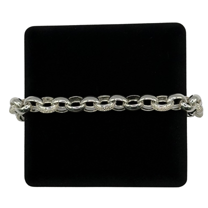 SILVER BEL ROUND CZ 08" DIAMOND BRACELET Oppulence