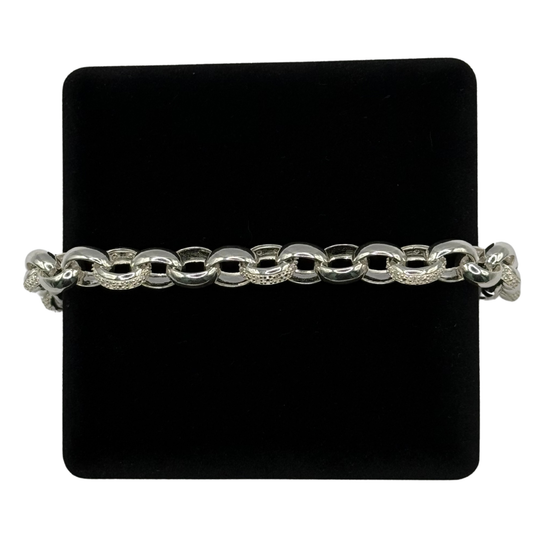 SILVER BEL ROUND CZ 08" DIAMOND BRACELET Oppulence