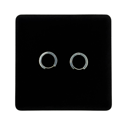 SILVER HINGED CHANNEL 20MM HOOP EARRING Oppulence