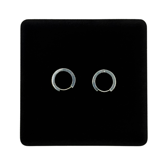 SILVER HINGED CHANNEL 20MM HOOP EARRING Oppulence
