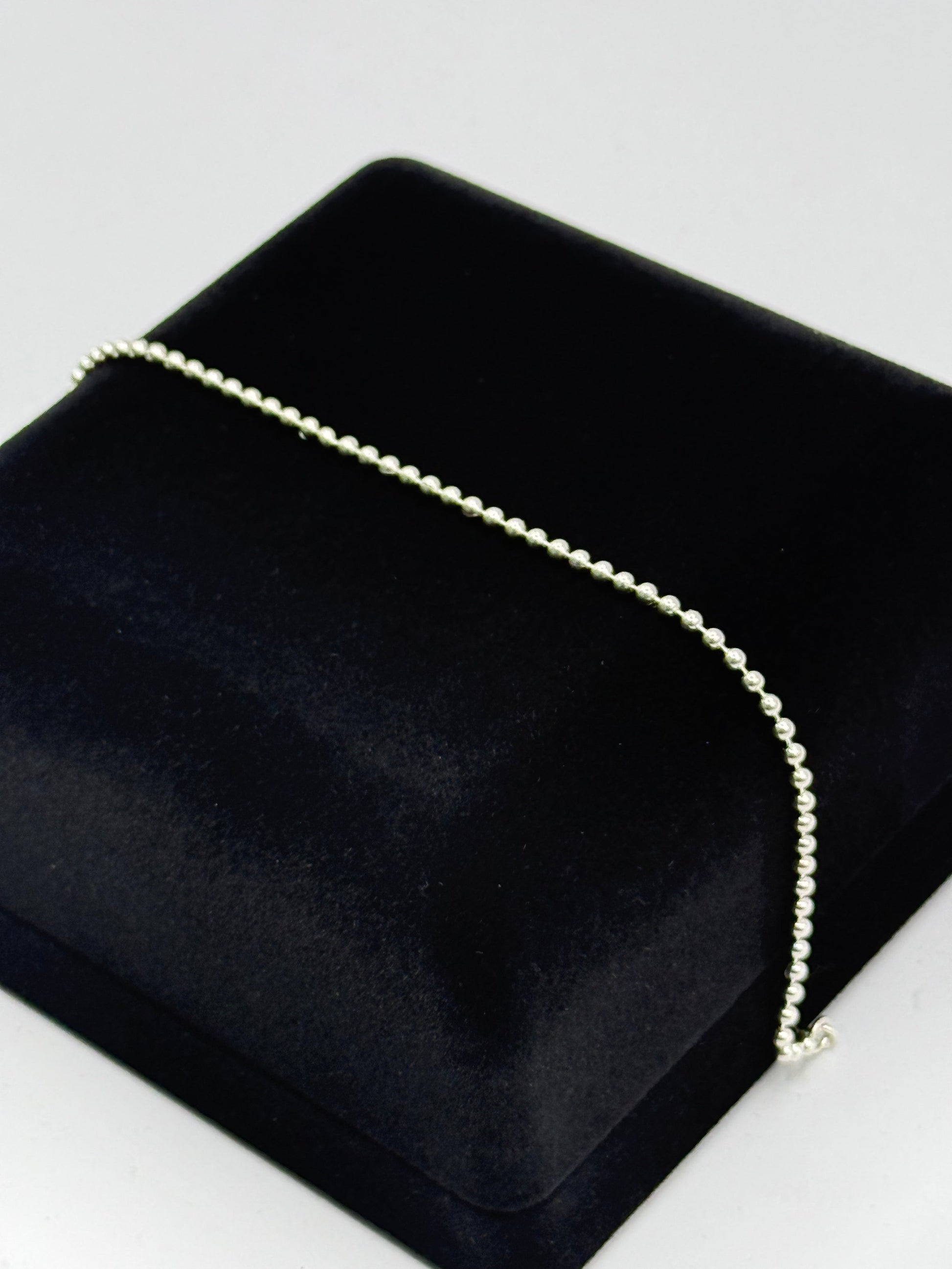 SILVER 2MM BEAD 7.5" BRACELET Oppulence