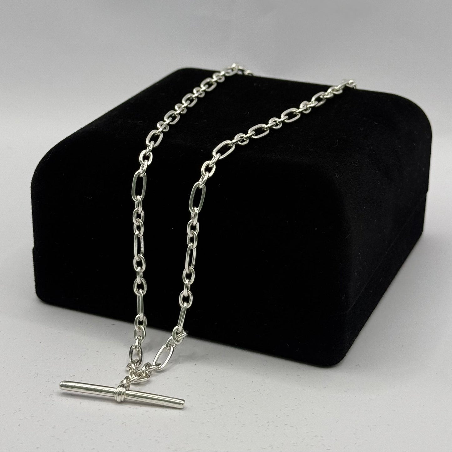 SILVER ALBERT FETTER 18" NECKLACE Oppulence