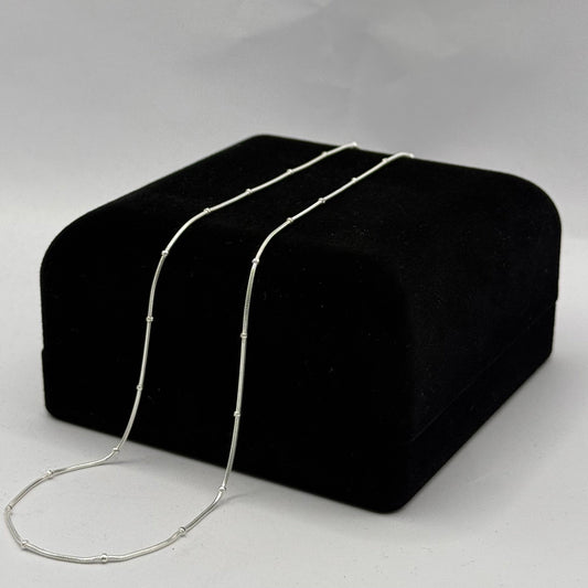 SILVER SNAKE 16" 1MM NECKLACE Oppulence